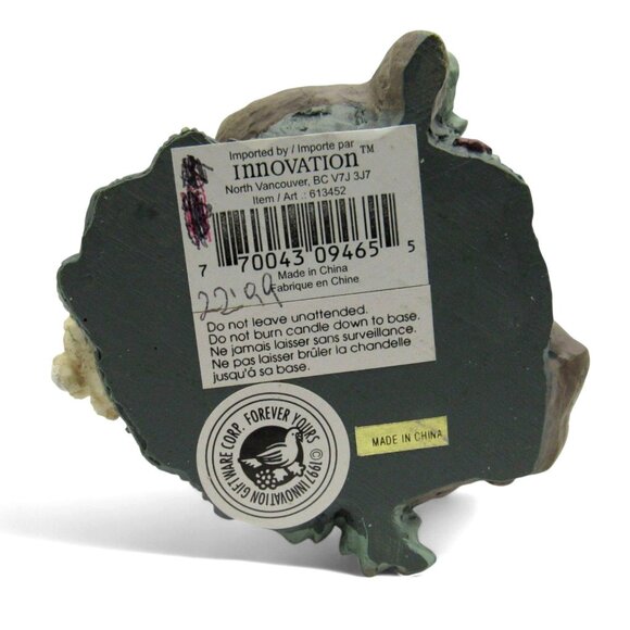 White Dove CANDLE HOLDER Grape Vine Detailing 1997 Resin Home Decor 8 Inches - Picture 3 of 10